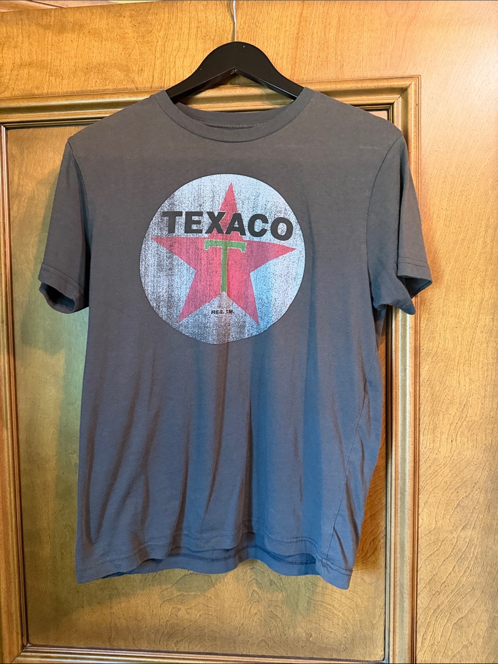 Old Navy Dark Gray Texaco Graphic Short Sleeve Tee